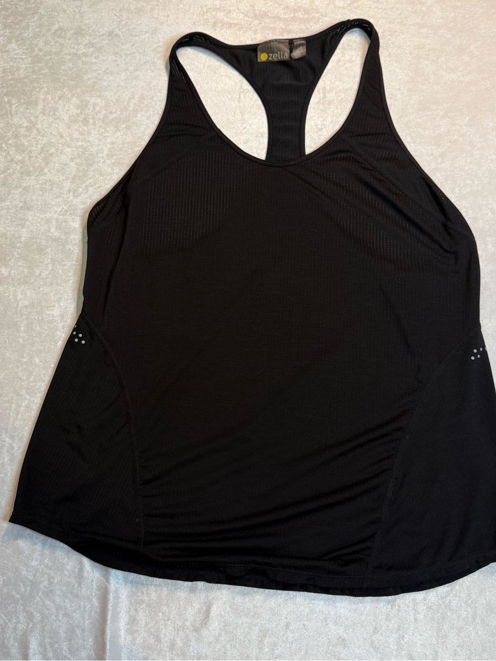 Zella Women's Black Mesh, Workout, Racerback Tank Top